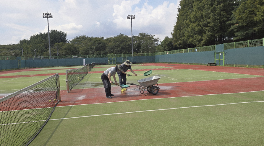 구리시립테니스장 고인 물 제거 작업(2025. 9. 4.)