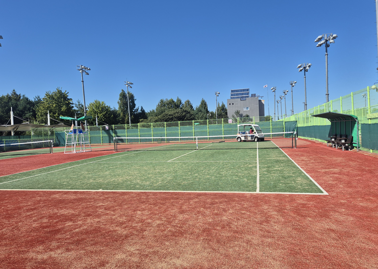 구리왕숙체육공원 테니스장 인조잔디 브러싱 작업(2025. 9. 10.)