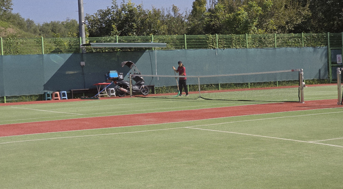 구리시립테니스장 규사 보충 및 브러시 작업(2025. 9. 29.)