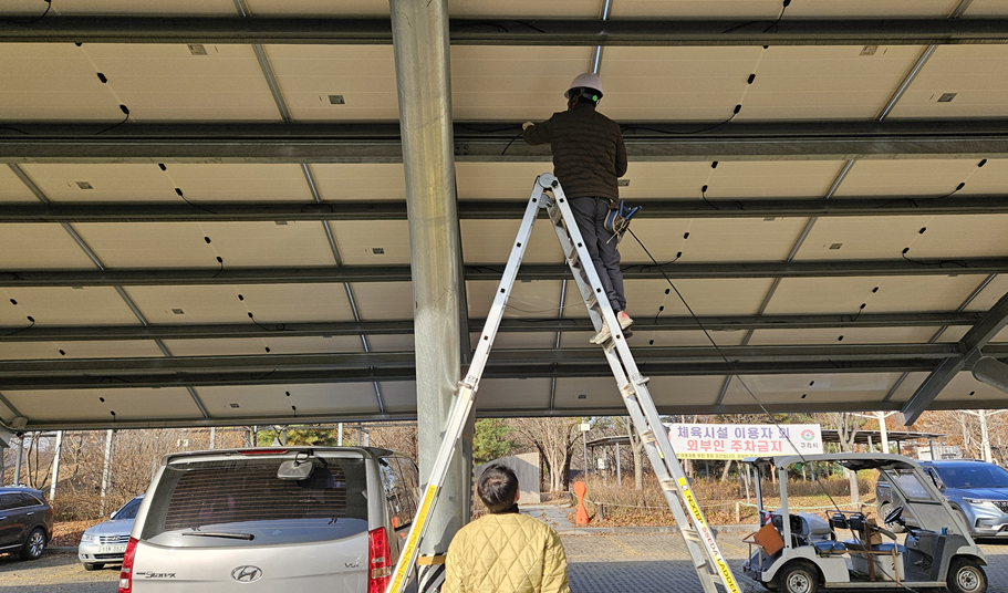 왕숙체육공원 주차장 조명 설치 공사(2025. 12. 2.)